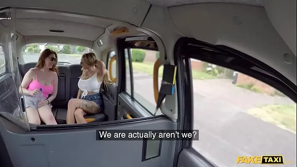 XXX Fake Taxi Real outdoor rough sex threesome with British MILFS mega Movies
