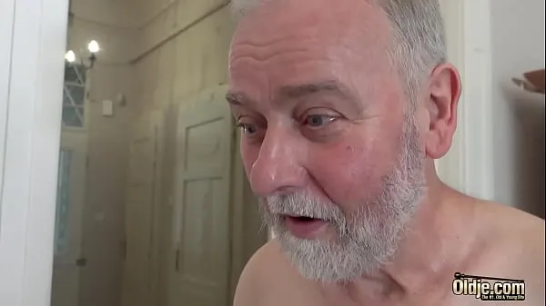 XXX White hair old man has sex with nympho teen that wants his cock insider her mega Movies