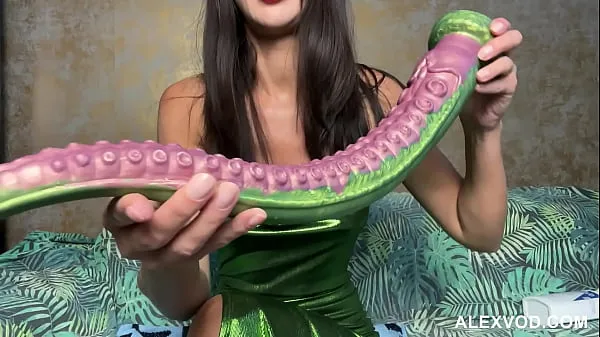 XXX Hotkinkyjo in sexy green dress fuck her ass with long dildo from sinnovator, anal fisting & prolapse megafilmek