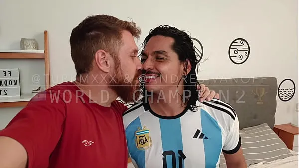 XXX WORLD CHAMPION and celebrate Argentina is World Champion. Blowjobs , feet fetish ?, kissing , and CUM in the part 2 mega filmy