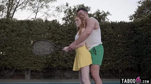 XXX Petite redhead teen slut needed a good Tennis lesson but she was better with cocks megafilms