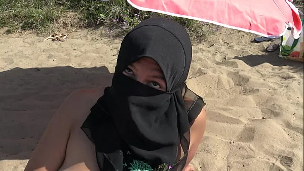 XXX Arab milf enjoys hardcore sex on the beach in France mega Movies