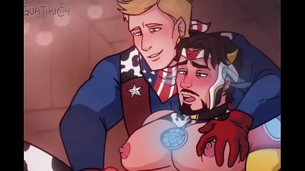 XXX Iron man x Captain america - steve x tony gay milking masturbation cow yaoi hentai أفلام ضخمة