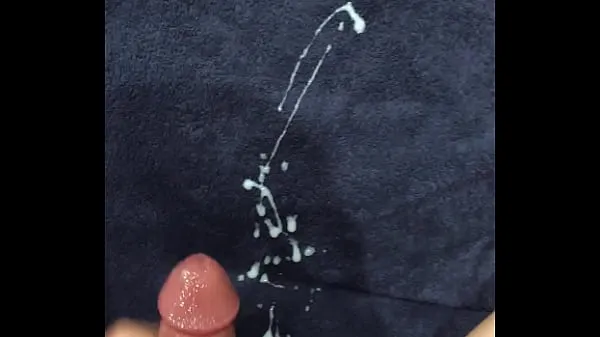 XXX sperm on a blue towel megafilmer