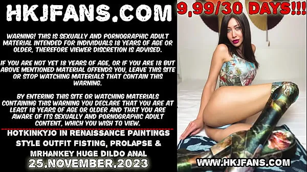 XXX Hotkinkyjo in renaissance paintings style outfit fisting, prolapse & mrhankey huge dildo anal megafilmek