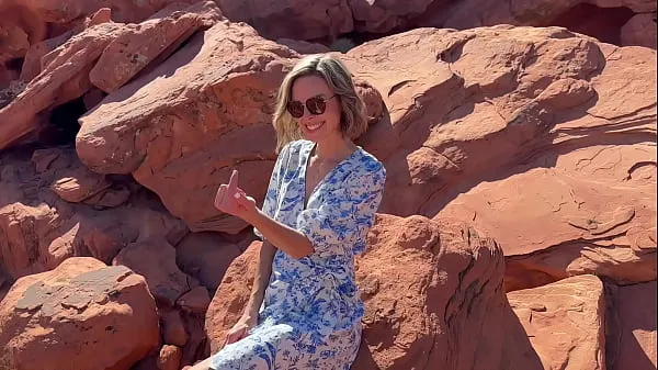 XXX Wife fucks friend in front of husband while on public hike in the desert / Sloppy seconds creampie megafilmy